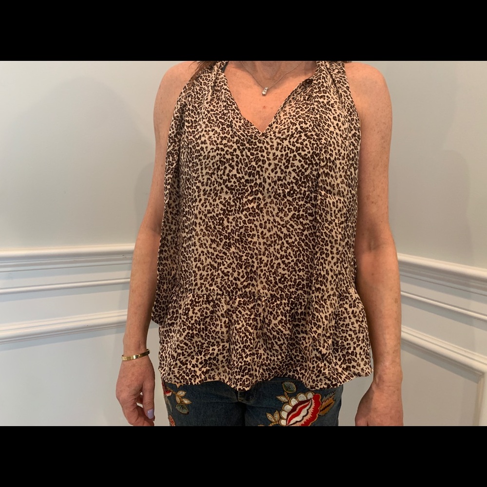 Joie Cheetah Tank Blouse XS